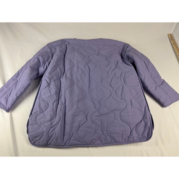 SZEP Quilted Button Front Jacket Lavender Purple M‎ L - Picture 7 of 9